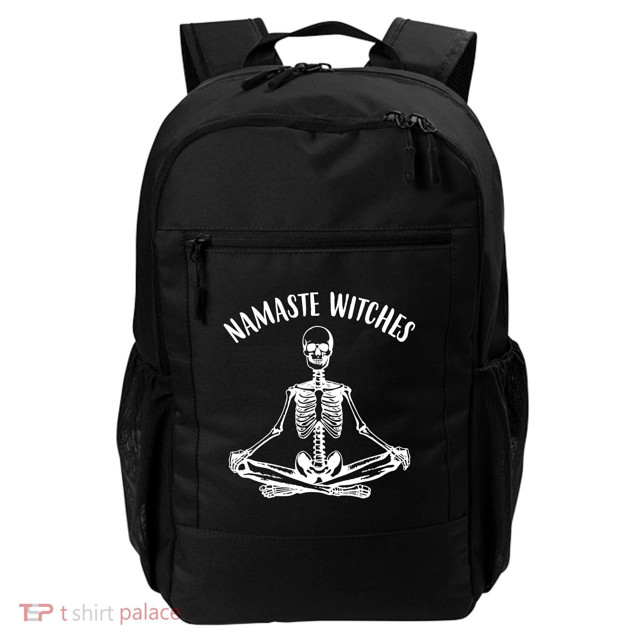 Namaste Witches Skeleton Halloween Yoga Daily Commute Backpack