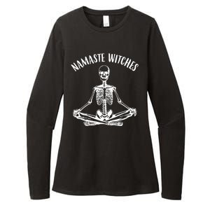 Namaste Witches Skeleton Halloween Yoga Womens CVC Long Sleeve Shirt