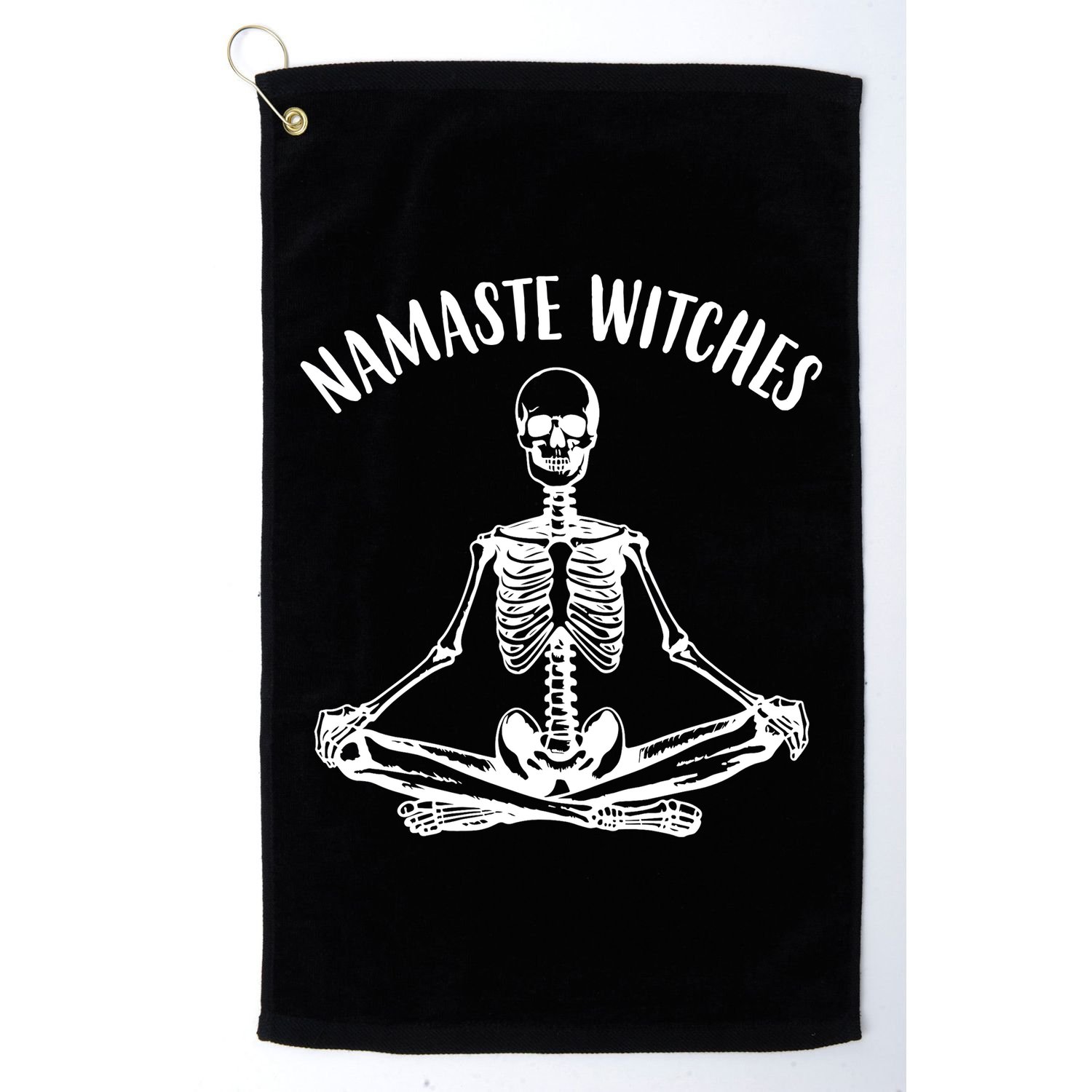 Namaste Witches Skeleton Halloween Yoga Golf Towel