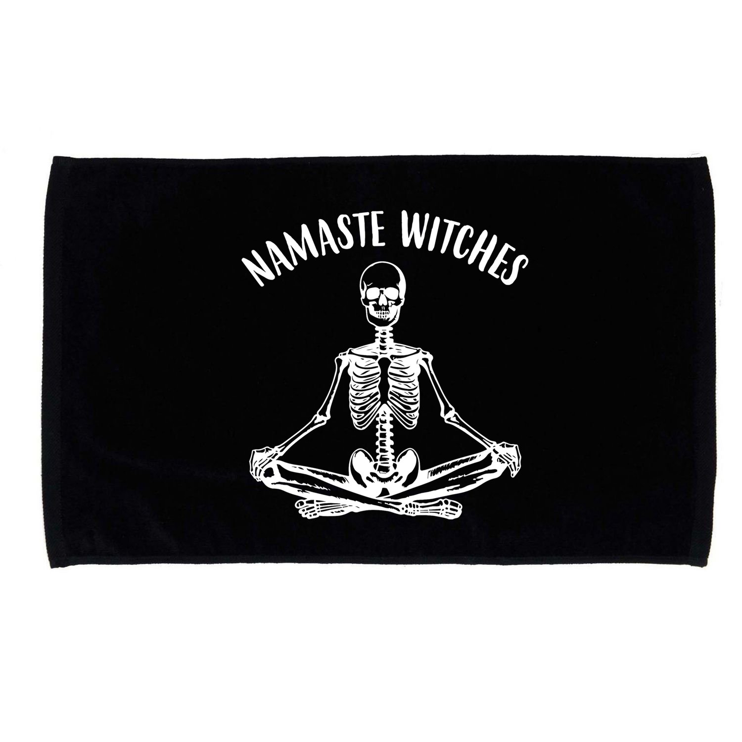 Namaste Witches Skeleton Halloween Yoga Microfiber Hand Towel