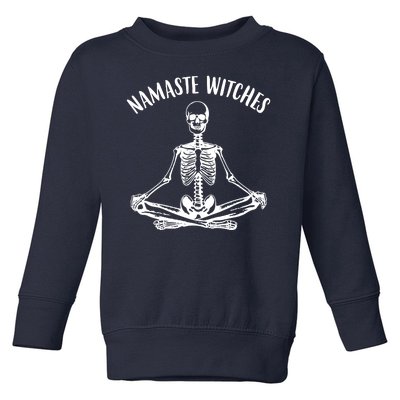 Namaste Witches Skeleton Halloween Yoga Toddler Sweatshirt