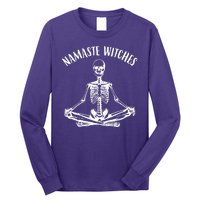 Namaste Witches Skeleton Halloween Yoga Long Sleeve Shirt