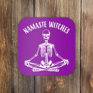 Namaste Witches Skeleton Halloween Yoga Coaster