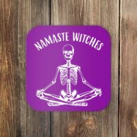 Namaste Witches Skeleton Halloween Yoga Coaster