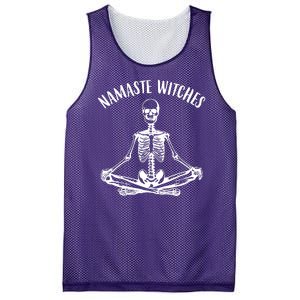 Namaste Witches Skeleton Halloween Yoga Mesh Reversible Basketball Jersey Tank