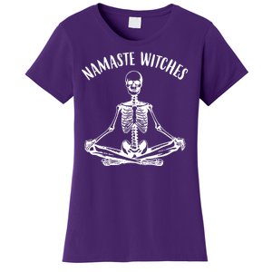 Namaste Witches Skeleton Halloween Yoga Women's T-Shirt