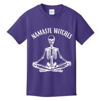 Namaste Witches Skeleton Halloween Yoga Kids T-Shirt