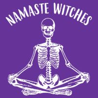 Namaste Witches Skeleton Halloween Yoga Kids T-Shirt