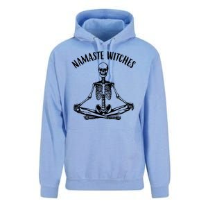 Namaste Witches Skeleton Halloween Yoga Unisex Surf Hoodie