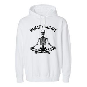 Namaste Witches Skeleton Halloween Yoga Garment-Dyed Fleece Hoodie