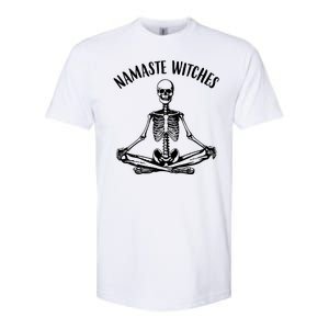 Namaste Witches Skeleton Halloween Yoga Softstyle CVC T-Shirt