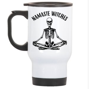 Namaste Witches Skeleton Halloween Yoga Stainless Steel Travel Mug