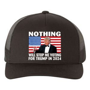 Nothing Will Stop Me Voting For Trump In 2024 Yupoong Adult 5-Panel Trucker Hat