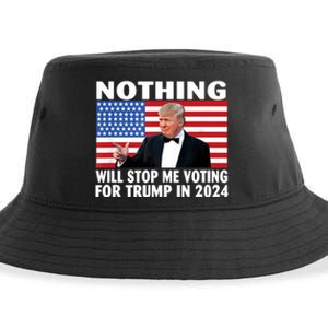 Nothing Will Stop Me Voting For Trump In 2024 Sustainable Bucket Hat