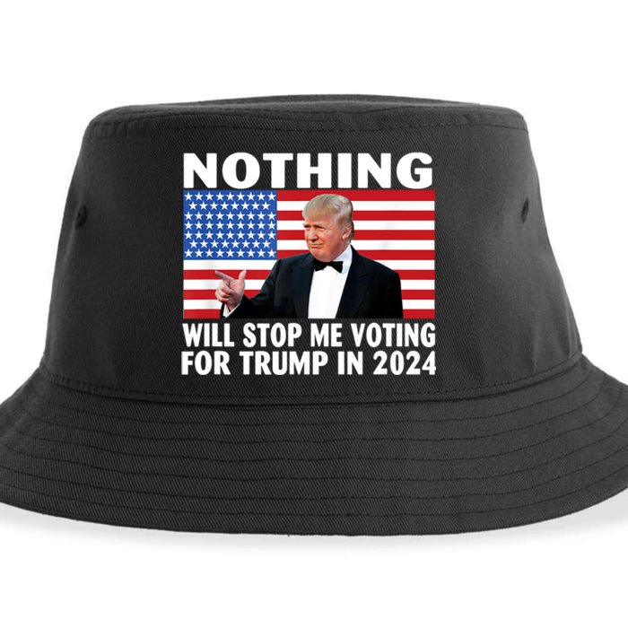 Nothing Will Stop Me Voting For Trump In 2024 Sustainable Bucket Hat