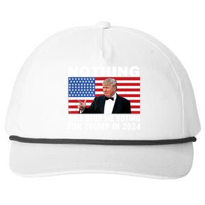 Nothing Will Stop Me Voting For Trump In 2024 Snapback Five-Panel Rope Hat