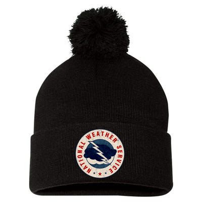 National Weather Service NWS Pom Pom 12in Knit Beanie