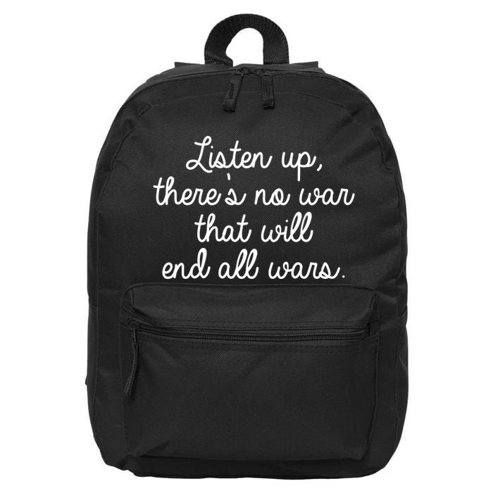 No War That Will End All Wars Quote 16 in Basic Backpack