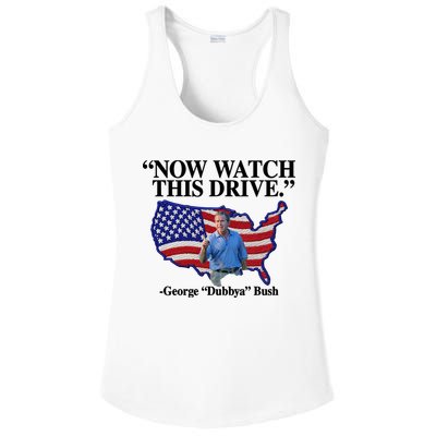 Now Watch This Drive George Dubbya Bush Ladies PosiCharge Competitor Racerback Tank