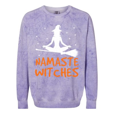 Namaste Witches Tee Cute Yoga Meditation Lover Pie Day Gift Colorblast Crewneck Sweatshirt