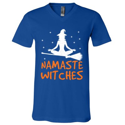 Namaste Witches Tee Cute Yoga Meditation Lover Pie Day Gift V-Neck T-Shirt