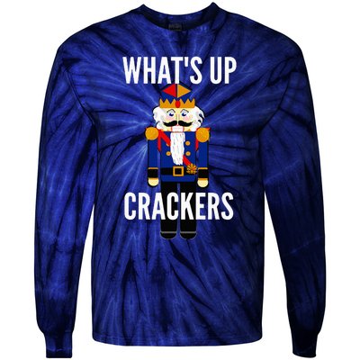 Nutcracker  WhatS Up Crackers Christmas Holiday Tie-Dye Long Sleeve Shirt