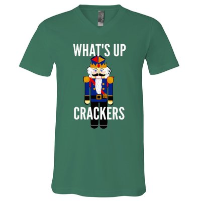 Nutcracker  WhatS Up Crackers Christmas Holiday V-Neck T-Shirt