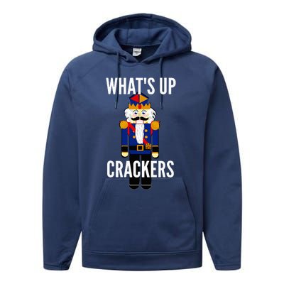 Nutcracker  WhatS Up Crackers Christmas Holiday Performance Fleece Hoodie