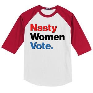 Nasty Women Vote Kids Colorblock Raglan Jersey