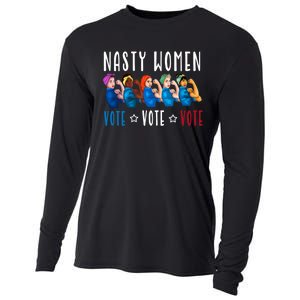 Nasty Women Vote 2024 Democrat Election Day Political Quote Cooling Performance Long Sleeve Crew