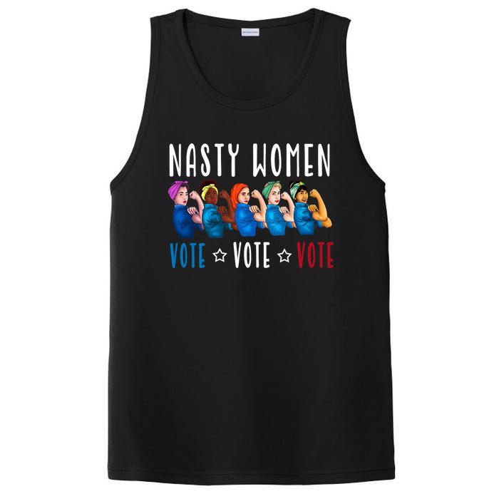 Nasty Women Vote 2024 Democrat Election Day Political Quote PosiCharge Competitor Tank