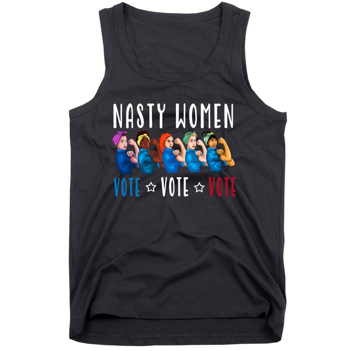 Nasty Women Vote 2024 Democrat Election Day Political Quote Tank Top