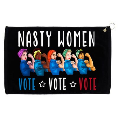 Nasty Women Vote 2024 Democrat Election Day Political Quote Grommeted Golf Towel