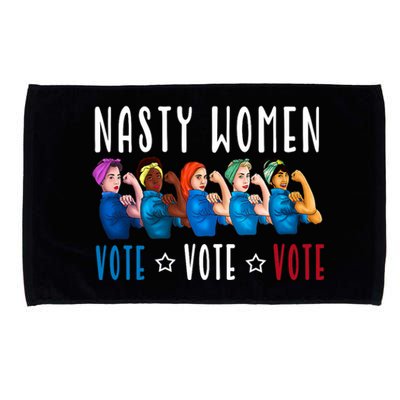 Nasty Women Vote 2024 Democrat Election Day Political Quote Microfiber Hand Towel