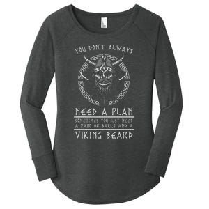 Nordic Warrior Viking Beard Gift Viking Women's Perfect Tri Tunic Long Sleeve Shirt