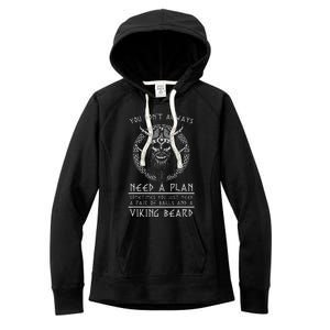 Nordic Warrior Viking Beard Gift Viking Women's Fleece Hoodie