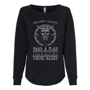 Nordic Warrior Viking Beard Gift Viking Womens California Wash Sweatshirt