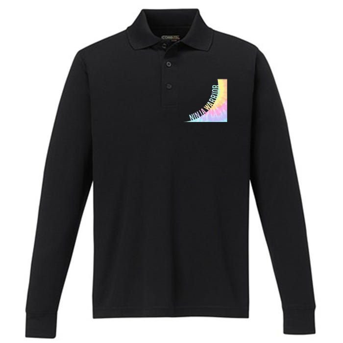 N.Inja Warrior Warp Wall Birthday Par Performance Long Sleeve Polo