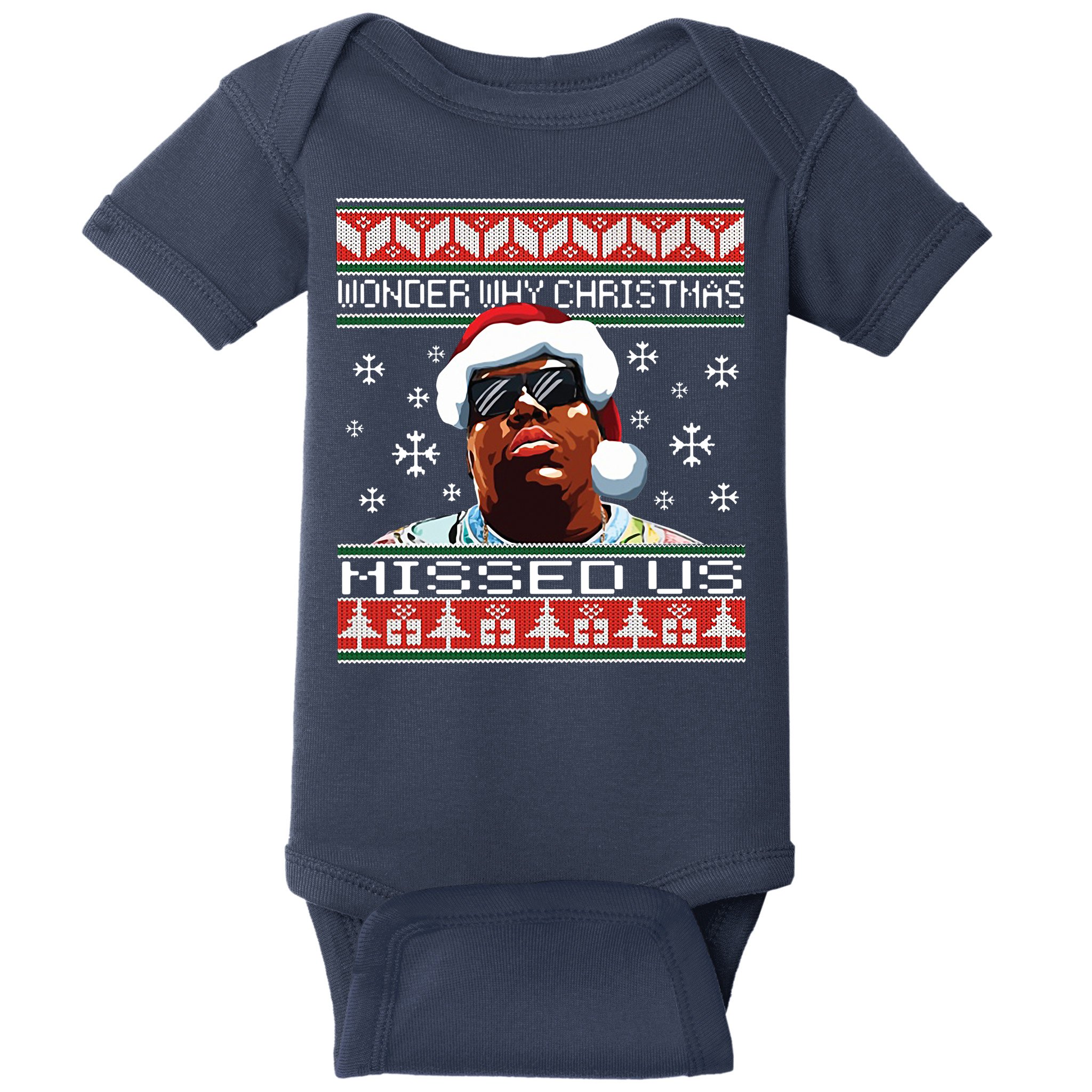 Notorious Wonder Why Christmas Missed Us Ugly Baby Bodysuit