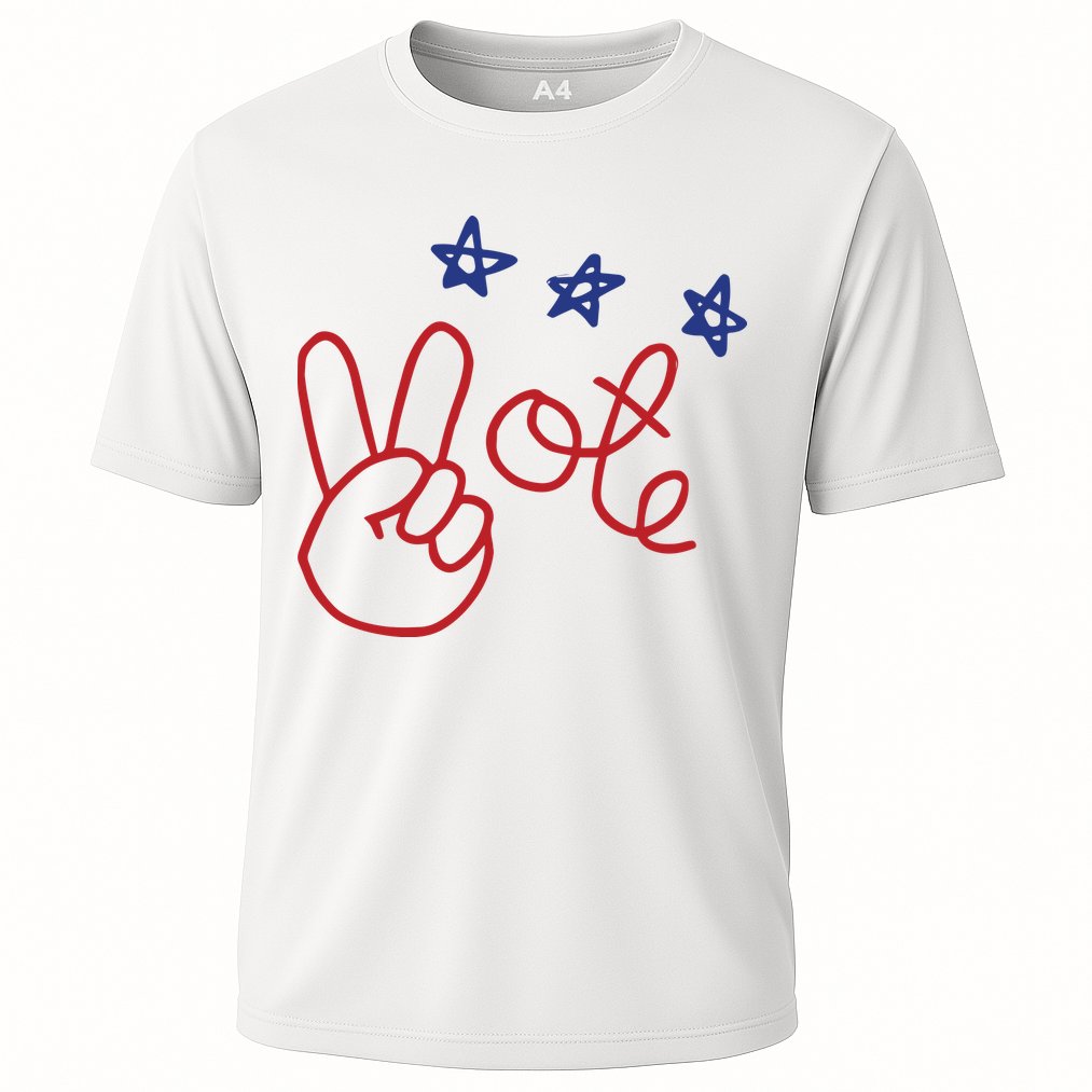 Nicolle Wallace Wearing Peace Vote Cooling Performance Crew T-Shirt