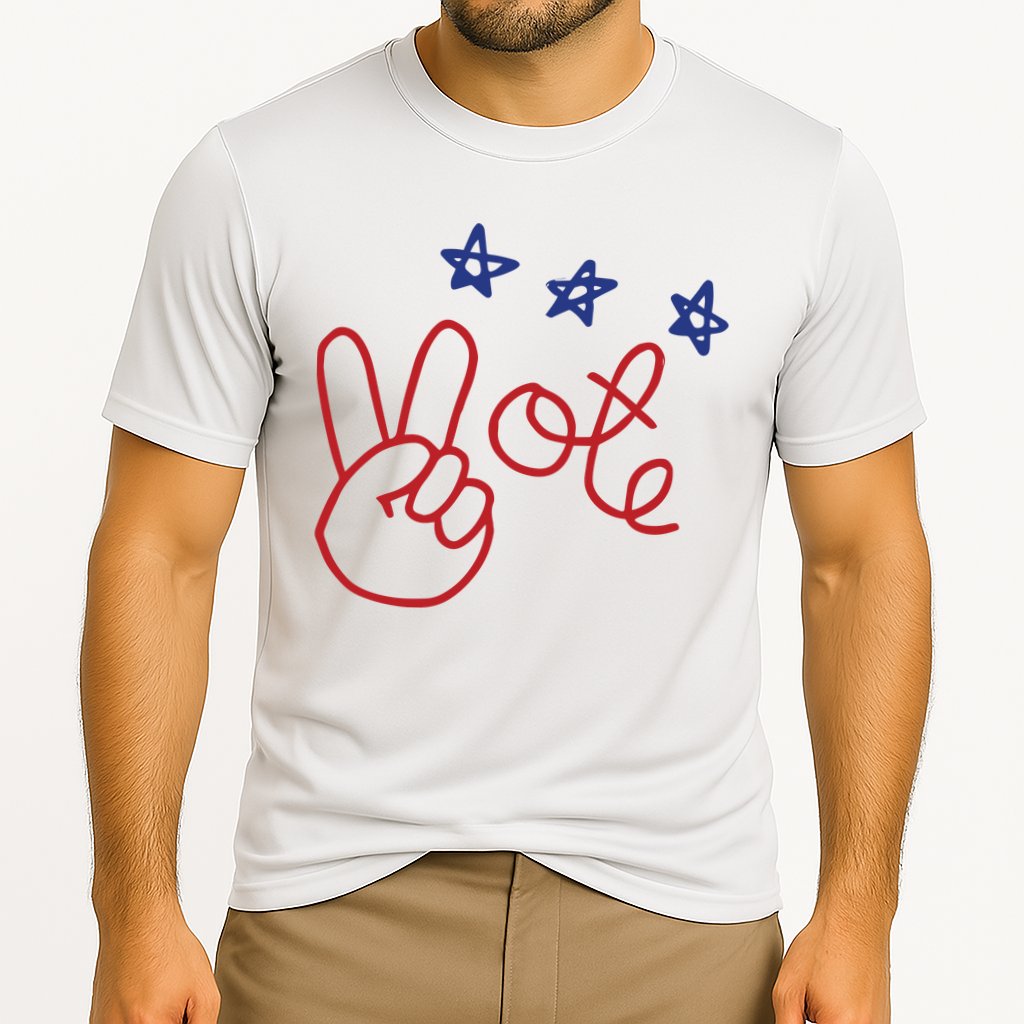 Nicolle Wallace Wearing Peace Vote Cooling Performance Crew T-Shirt