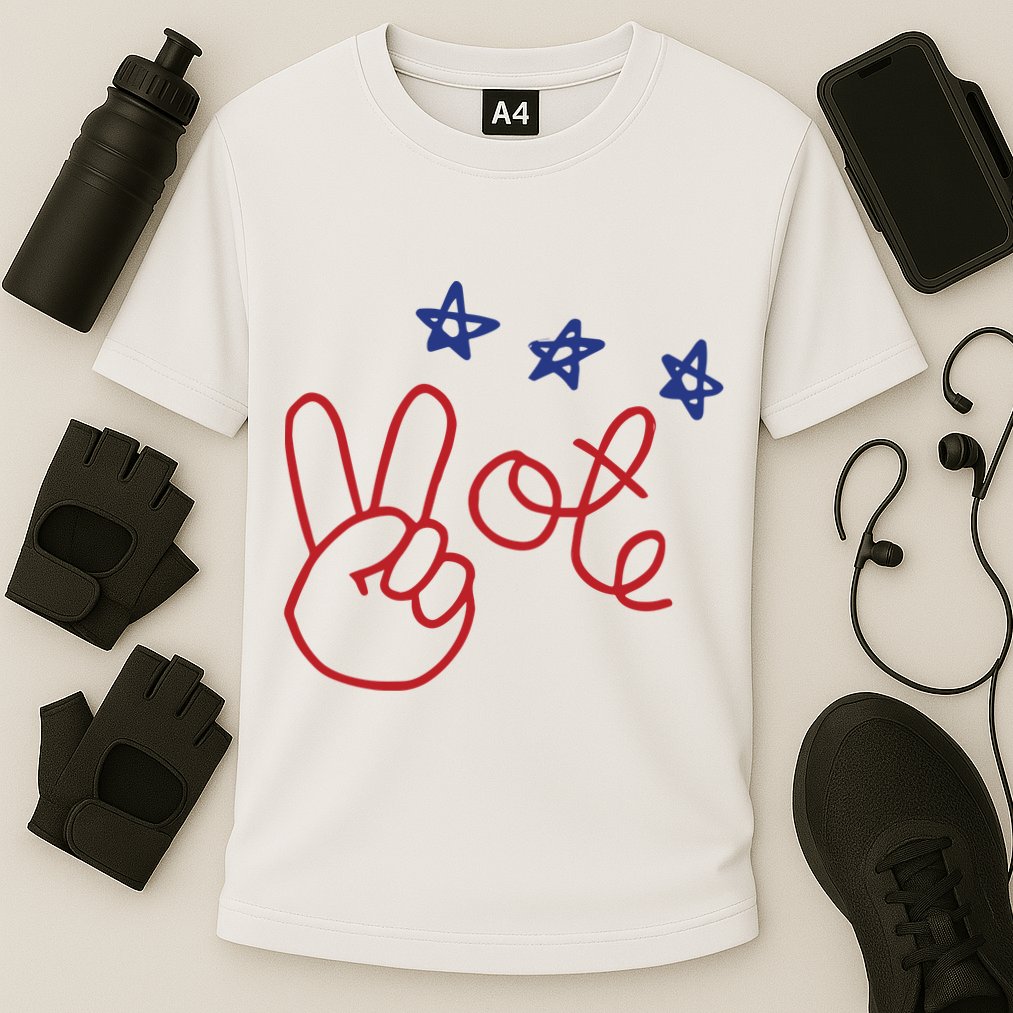 Nicolle Wallace Wearing Peace Vote Cooling Performance Crew T-Shirt