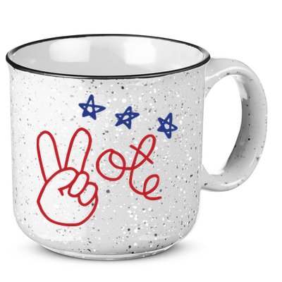 Nicolle Wallace Wearing Peace Vote 15oz Campfire Ceramic Mug