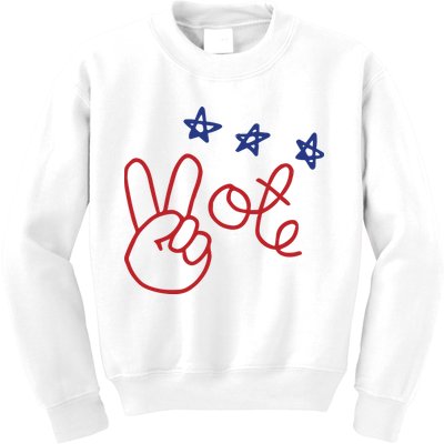 Nicolle Wallace Wearing Peace Vote Kids Sweatshirt