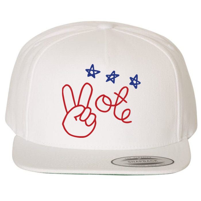 Nicolle Wallace Wearing Peace Vote Wool Snapback Cap