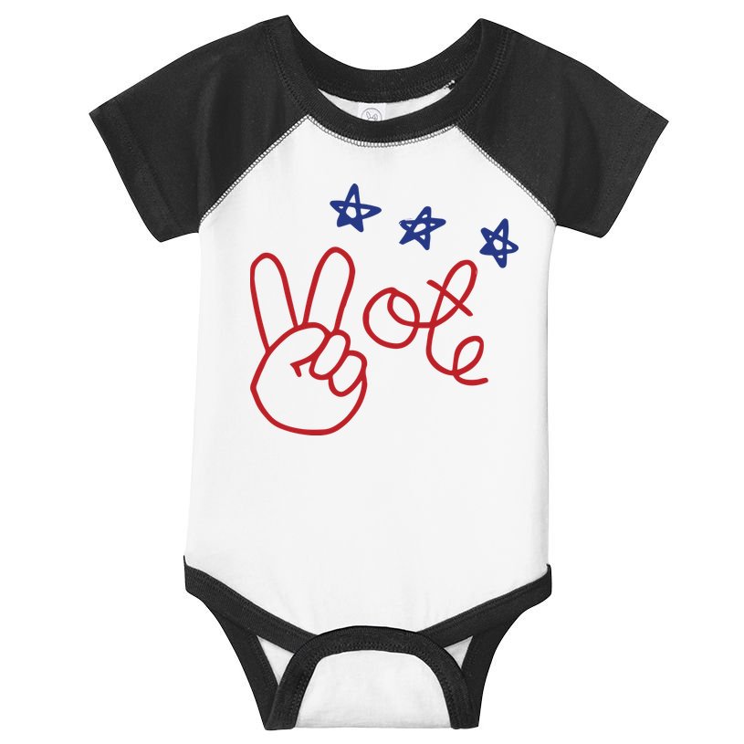 Nicolle Wallace Wearing Peace Vote Infant Baby Jersey Bodysuit