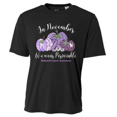 November We Wear Periwinkle Leopard Pumpkin Stomach Cancer  Cooling Performance Crew T-Shirt