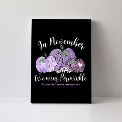 November We Wear Periwinkle Leopard Pumpkin Stomach Cancer  Canvas