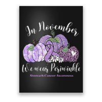 November We Wear Periwinkle Leopard Pumpkin Stomach Cancer  Poster