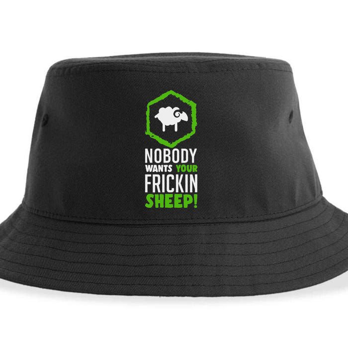 Nobody Wants Your Frickin Board Game Sustainable Bucket Hat